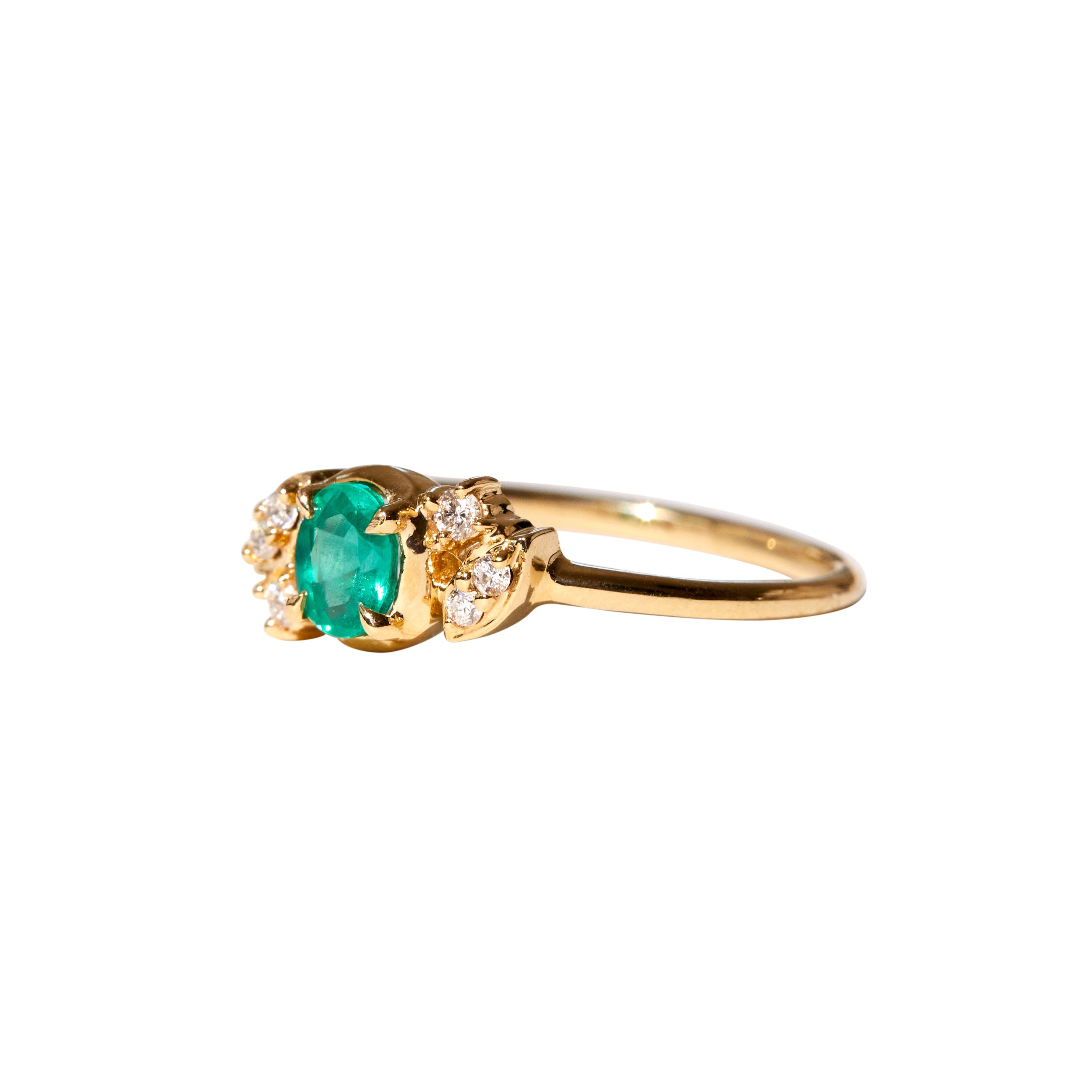 New! Nova Diamond and Emerald Ring