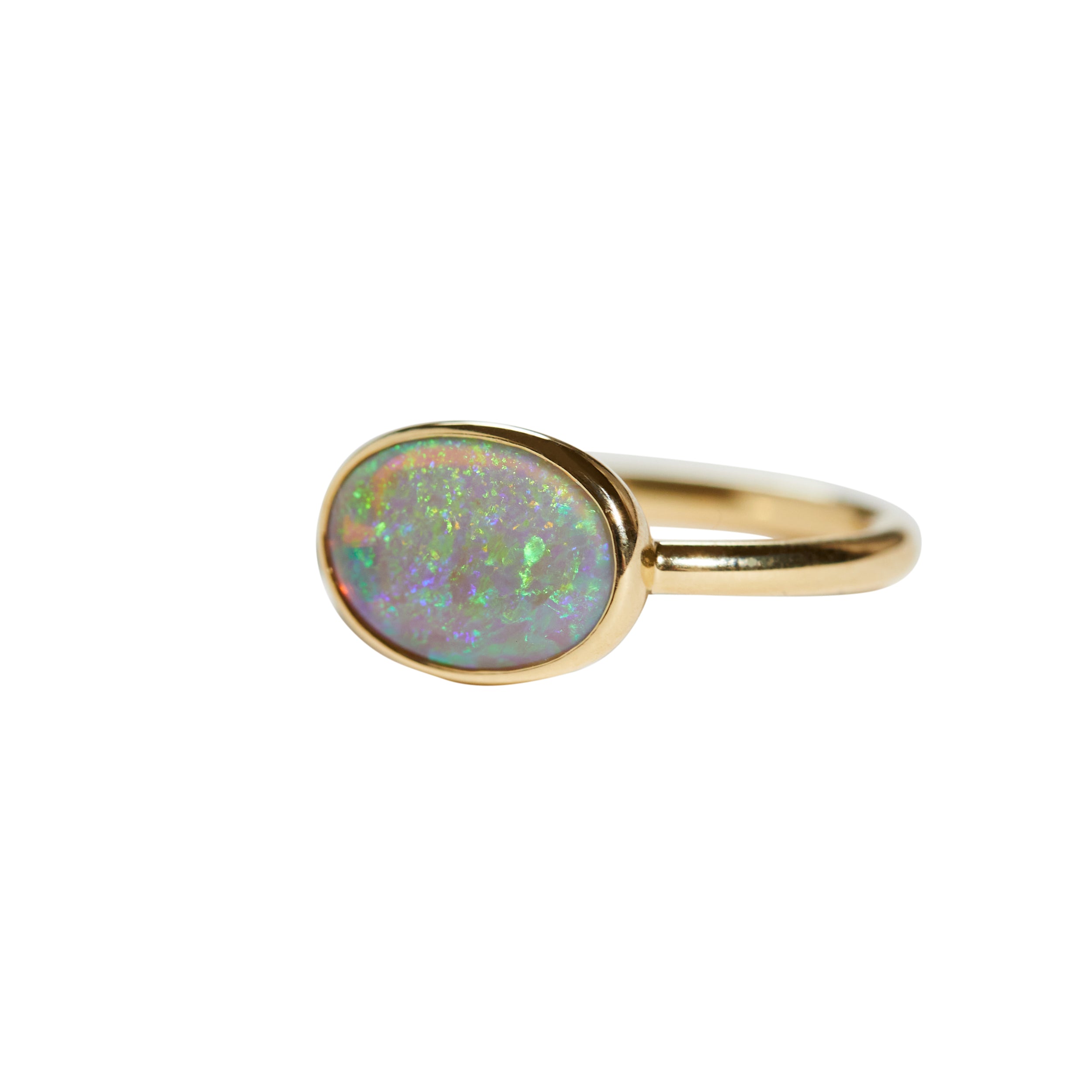 Light / Form Ring with Large Opal