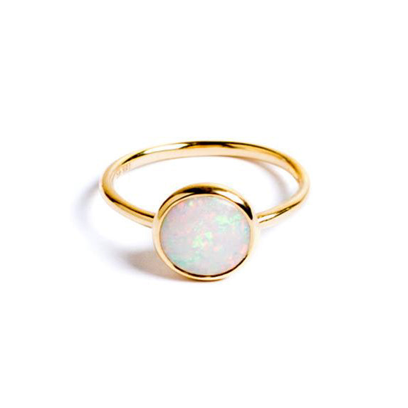 Light / Form Ring with Crystal Opal