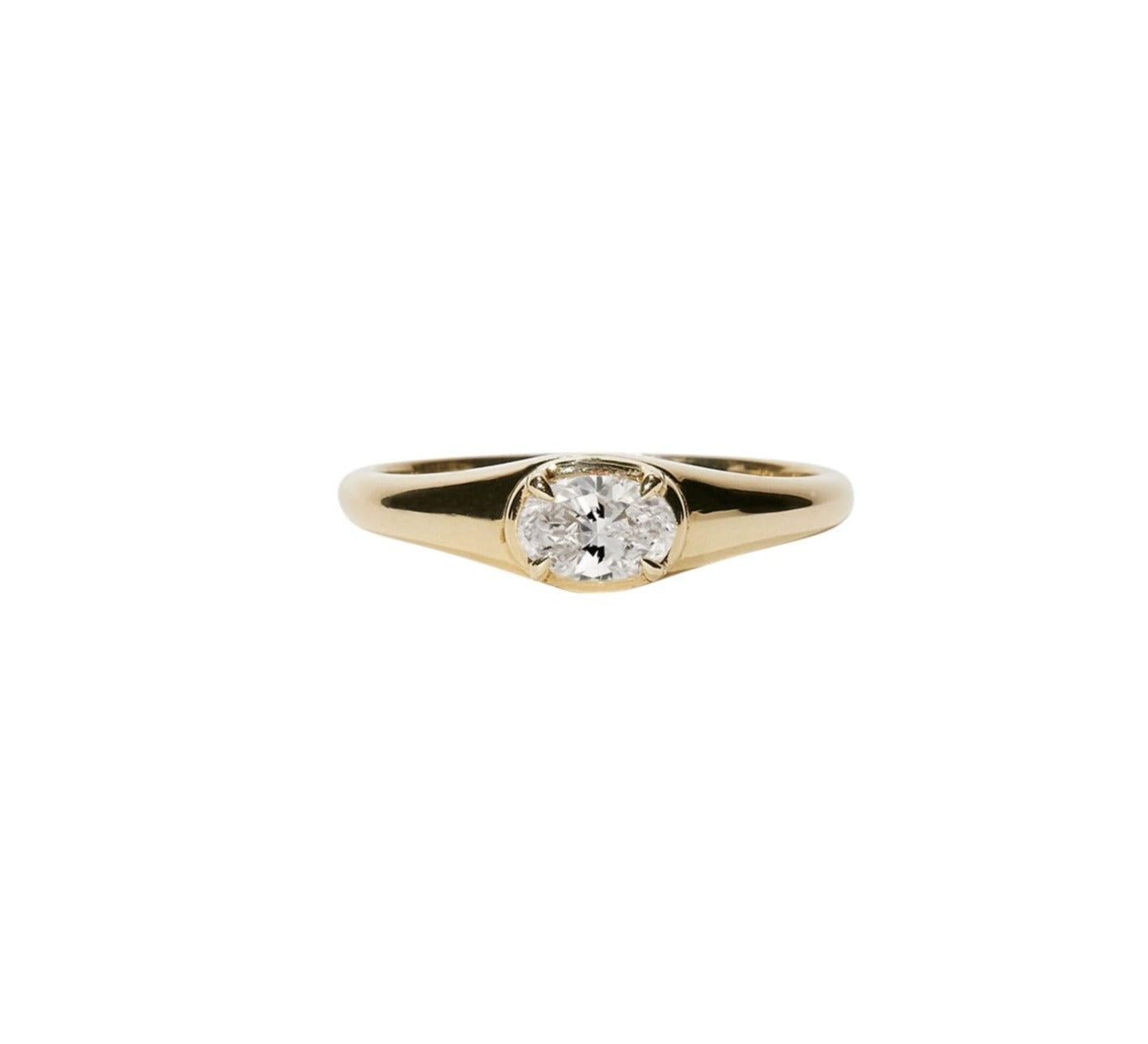 Zenith Diamond Signet Ring