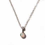 Duo Necklace with White Gold