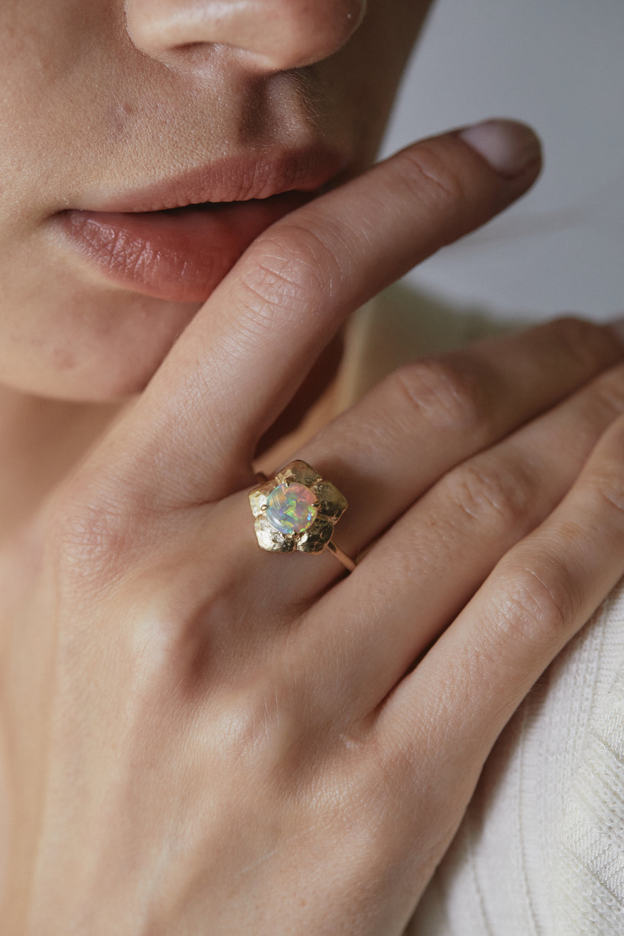 Opal Fleur Ring